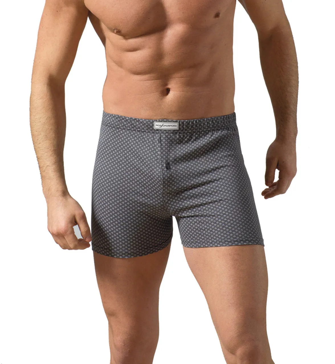 Rossoporpora boxer uomo cotone microfantasia nero