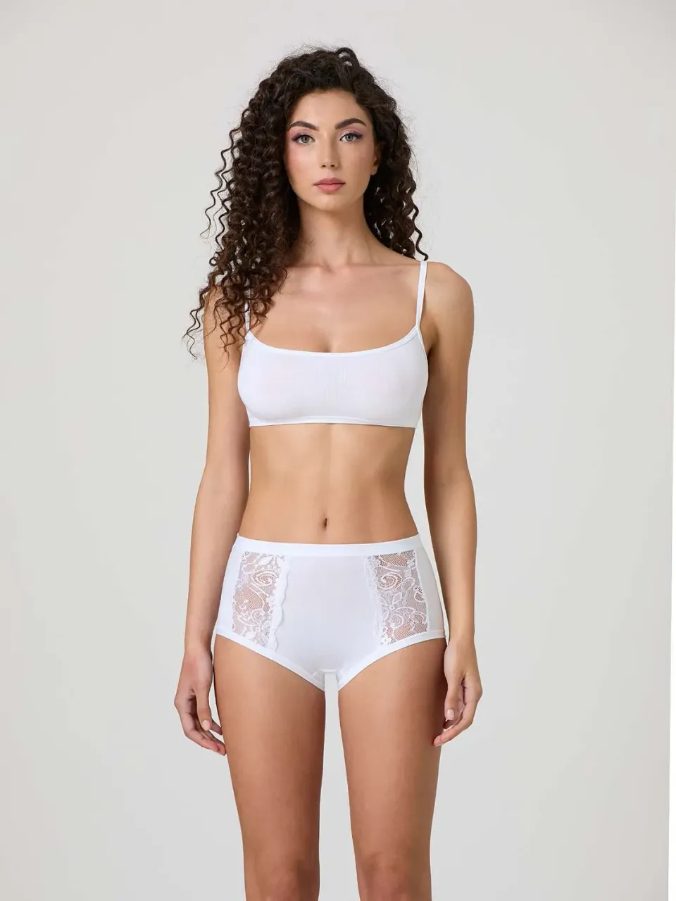 Jadea Basic 534 culotte cotone modal pizzo davanti