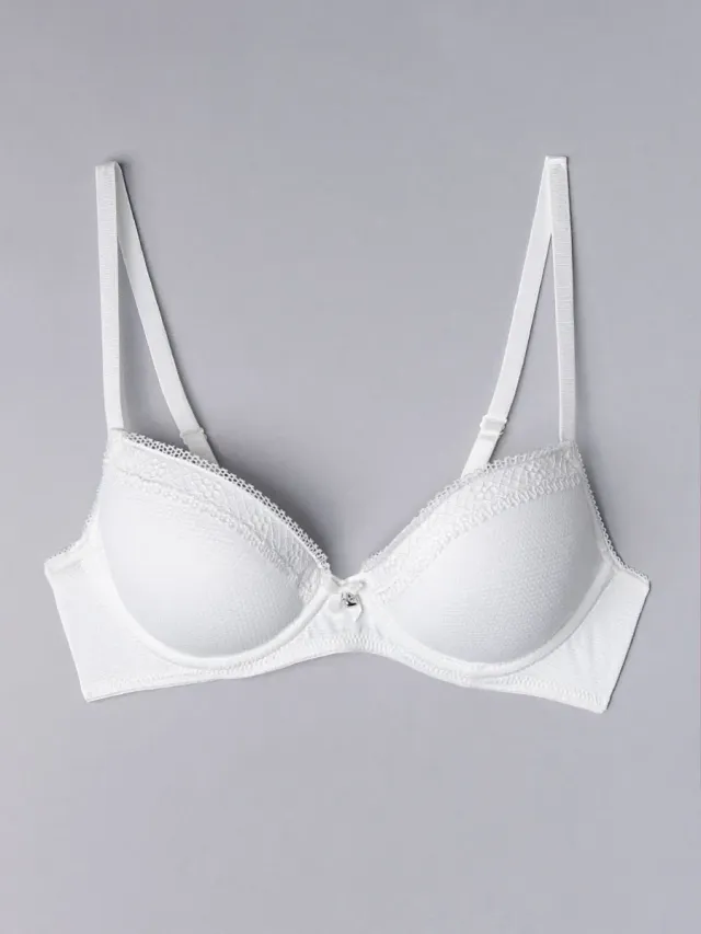 Si'èLei Darling 1882 reggiseno bianco latte jacquard imbottito