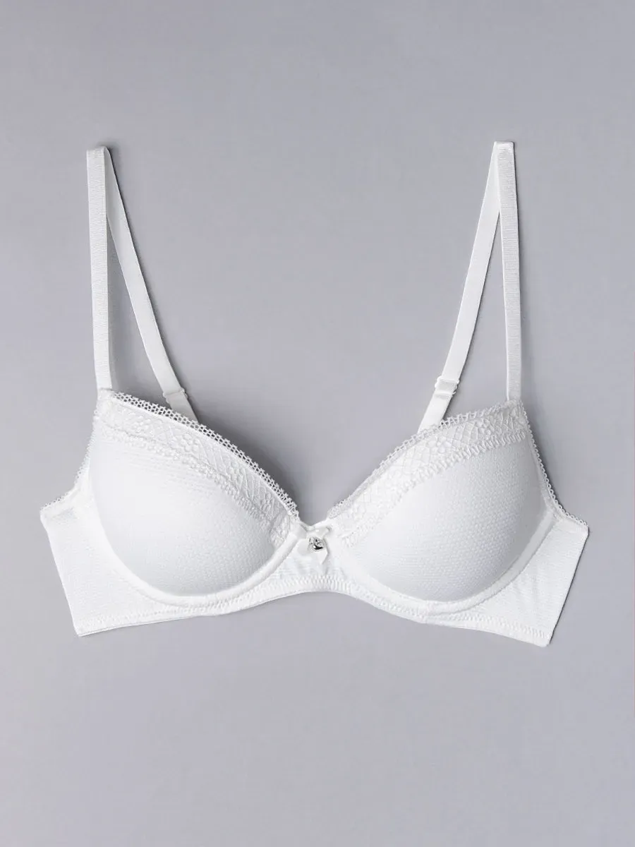 Si'èLei Darling 1882 reggiseno bianco latte jacquard imbottito