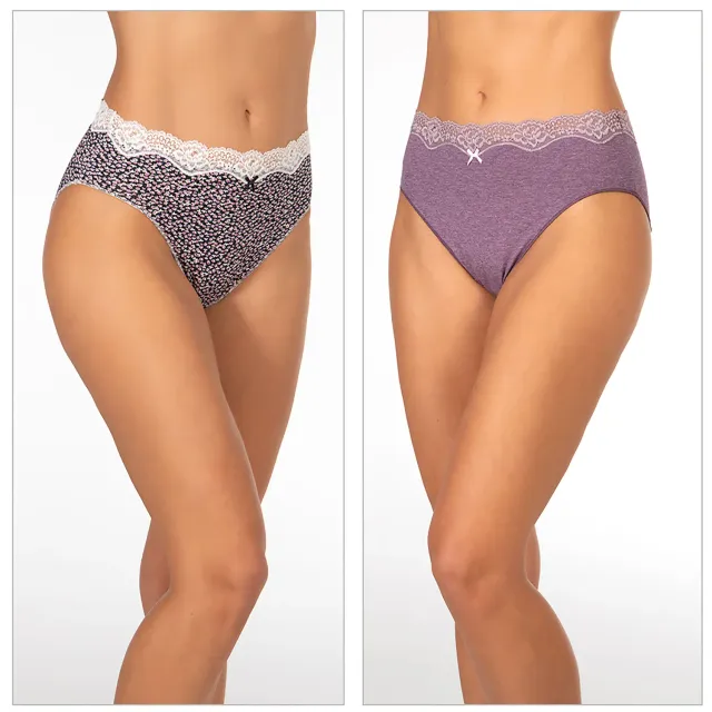 Janira Purple Flow Mid Slip slip midi 2 pezzi fantasia