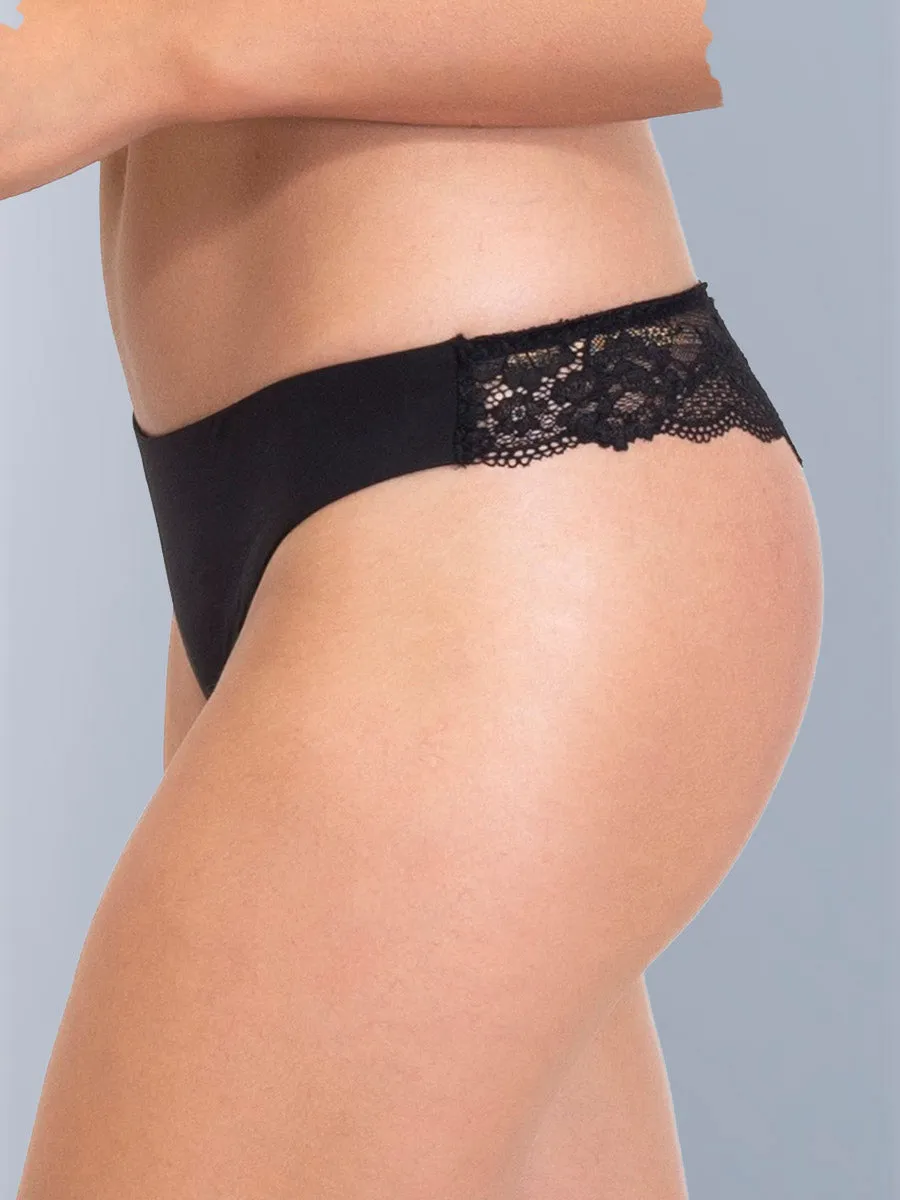 Si'èLei Wonder Lace 2447 brasiliana nera microfibra pizzo