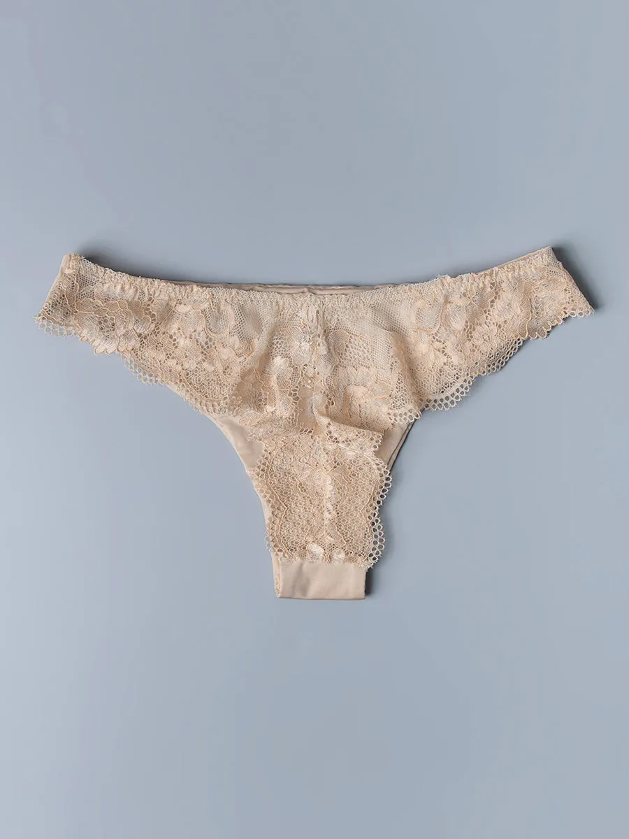 SièLei Wonder Lace 2447 slip brasiliana cipria in pizzo