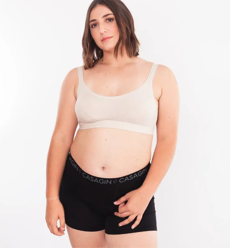 Casagin Notte e Giorno boxer mestruale cotone bio nero