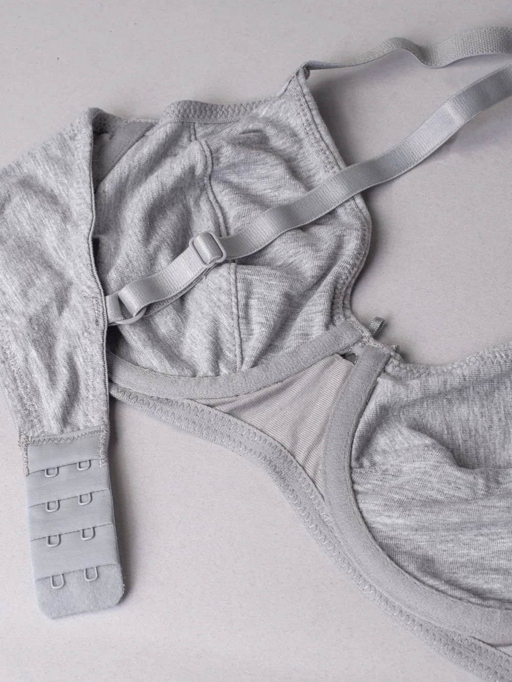 Si'èLei Natural Cotton 1442 reggiseno grigio mélange cotone bio