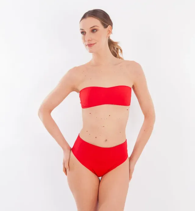 Casagin top costume a fascia coppe removibili nero
