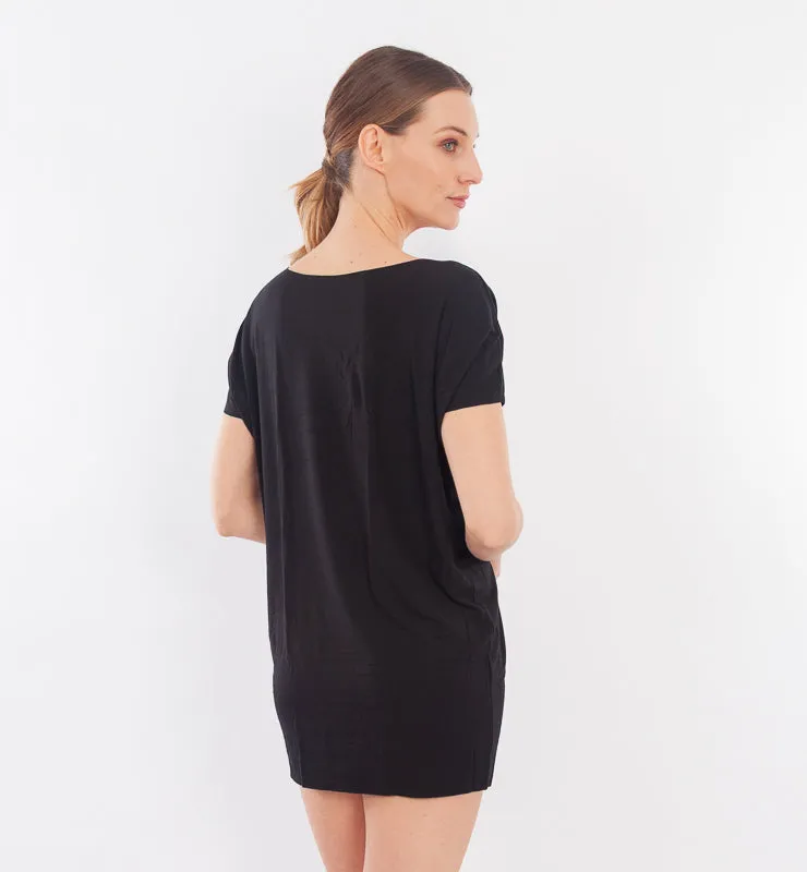 Casagin Maximaglia maniche corte tencel bianco morbida