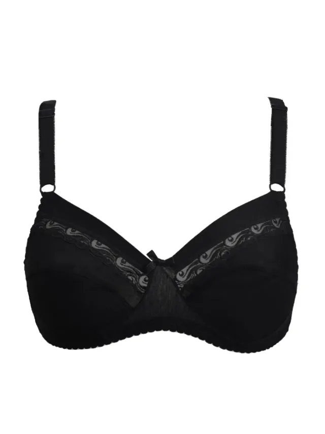 Si'èLei Falck 90 reggiseno nero in cotone