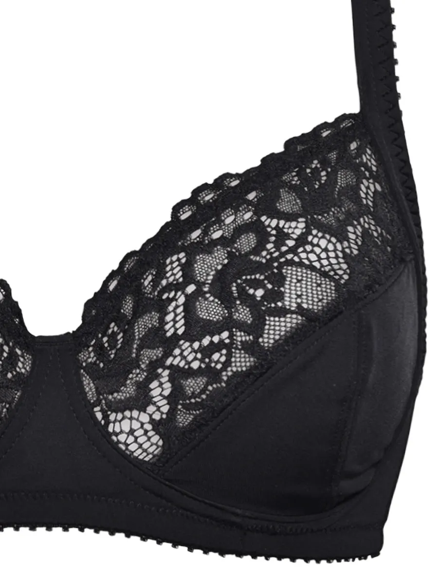 SièLei 940 reggiseno nero senza ferretto cotone