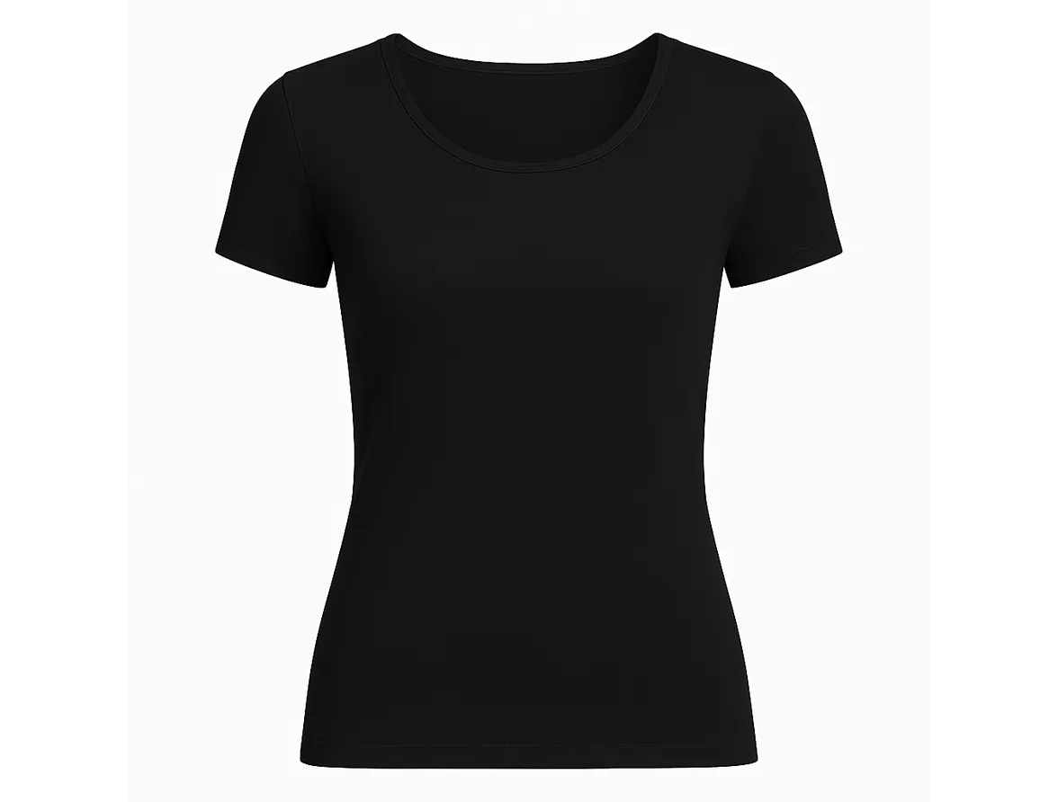 Rossoporpora Maglia Donna Mezza Manica in Costina Cotone