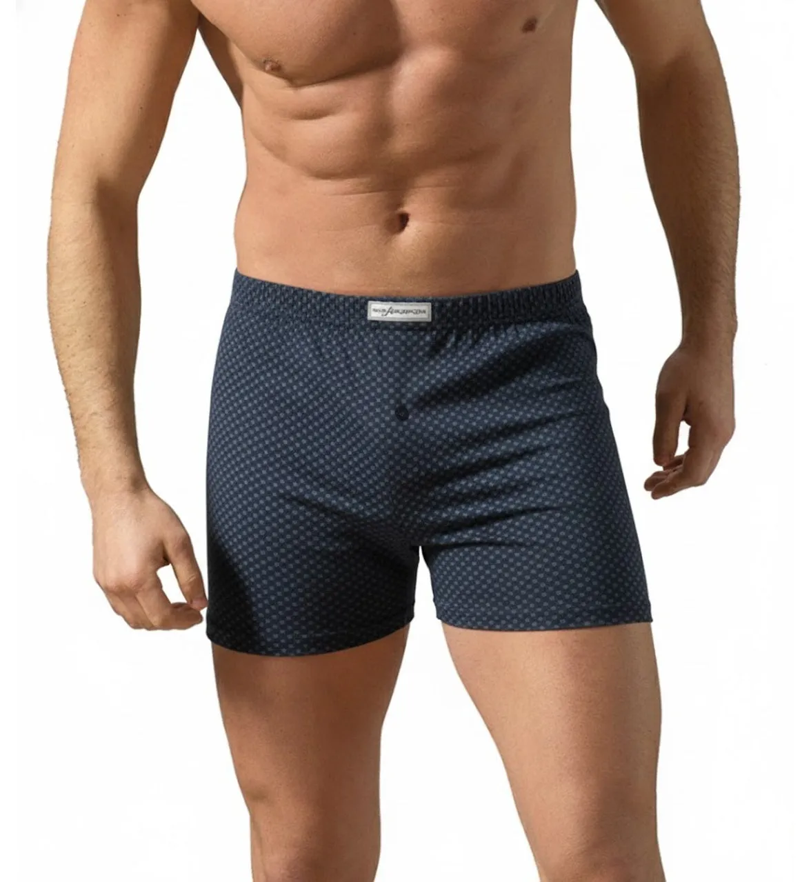 Rossoporpora boxer uomo cotone microfantasia nero