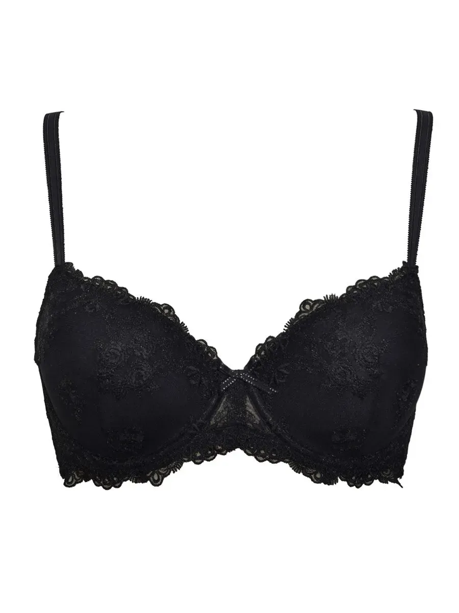 Si'èLei Glam 1942 reggiseno imbottito nero tulle ricamato