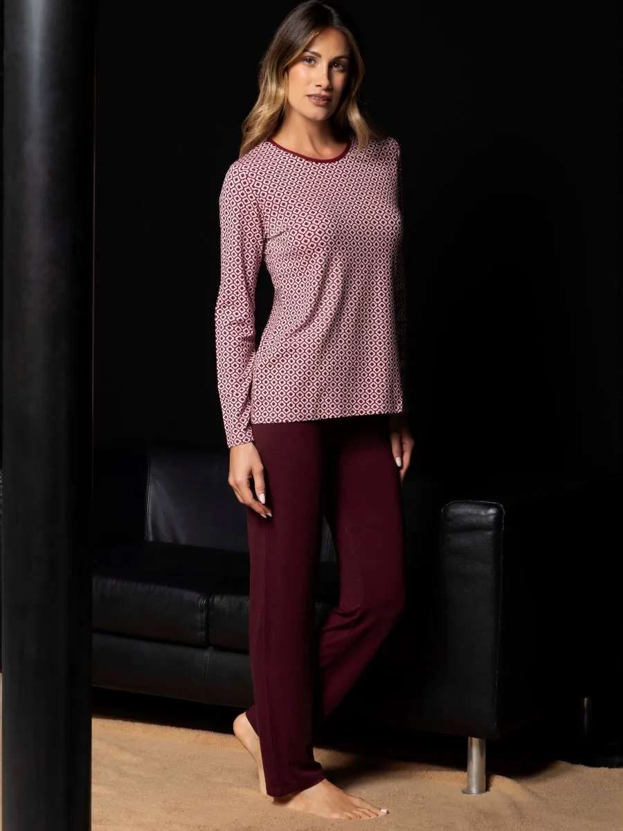 Si'èLei Verde Veronica MM12 pigiama viscosa bordeaux