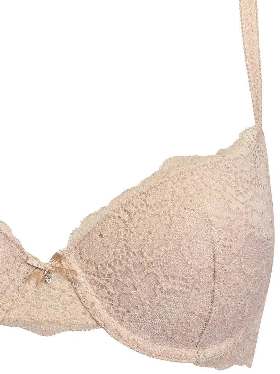 Si'èLei Allure 2684 Reggiseno imbottito Cipria pizzo