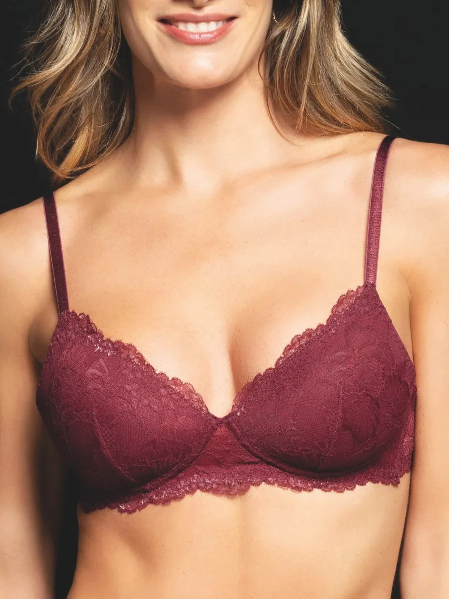 Si'èLei 8036 reggiseno melograno pizzo senza ferretto