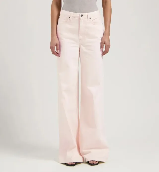 Casagin Jeans palazzo vita alta cotone bio rosa fresco