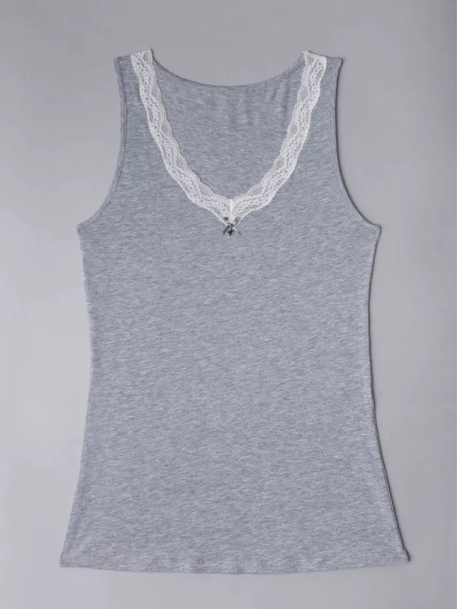 Si'èLei Natural Cotton 1436 Canotta Cotone Grigio Melange