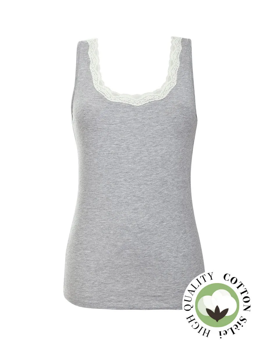 Si'èLei Natural Cotton 1434 canotta grigio melange cotone bio