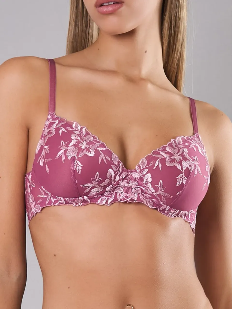 Si'èLei 8016 reggiseno imbottito malva senza ferretto