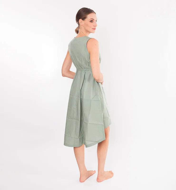 Casagin Summer abito midi menta in cotone bio