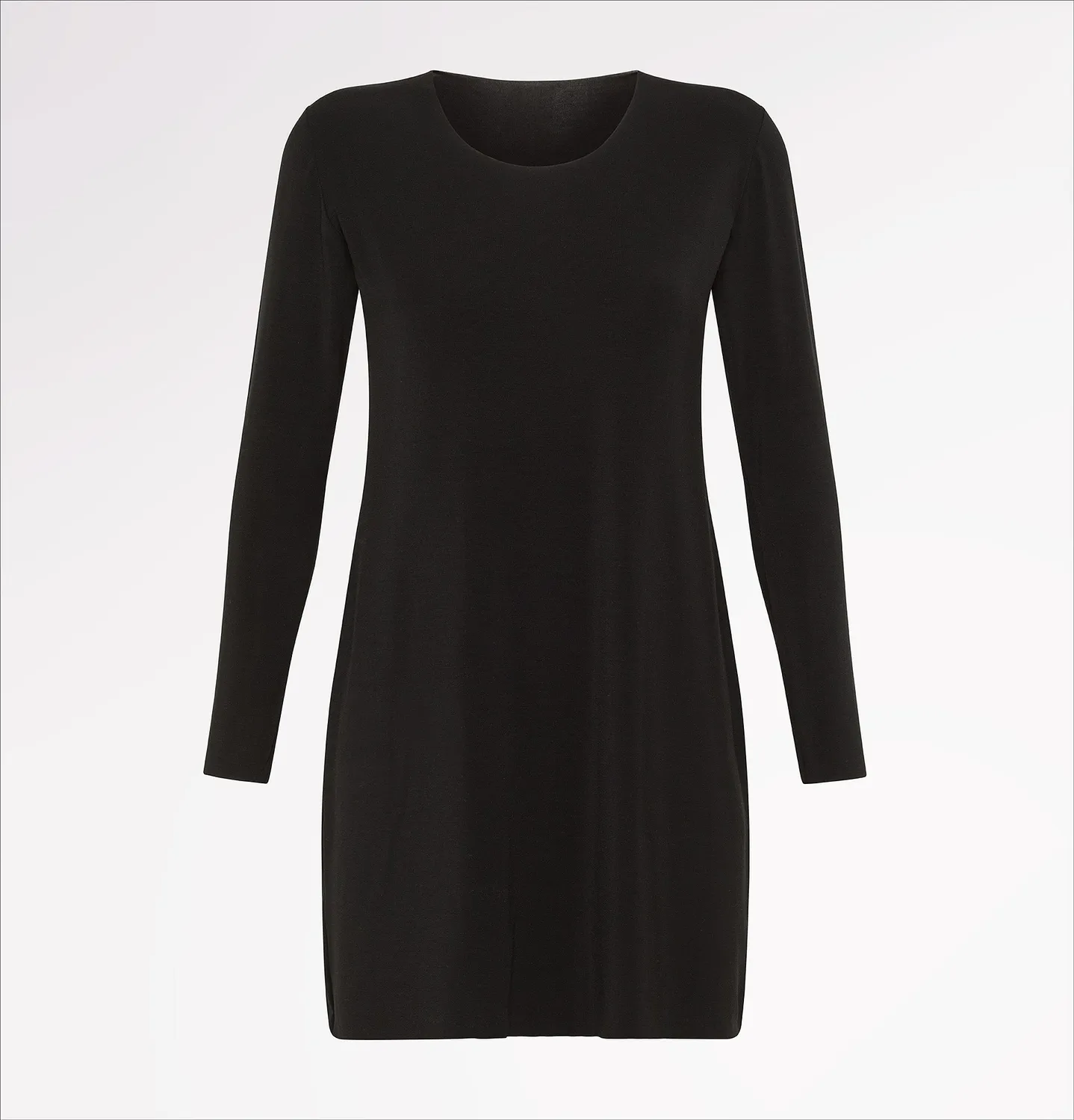 Casagin maximaglia Tencel maniche lunghe nera vestito morbido