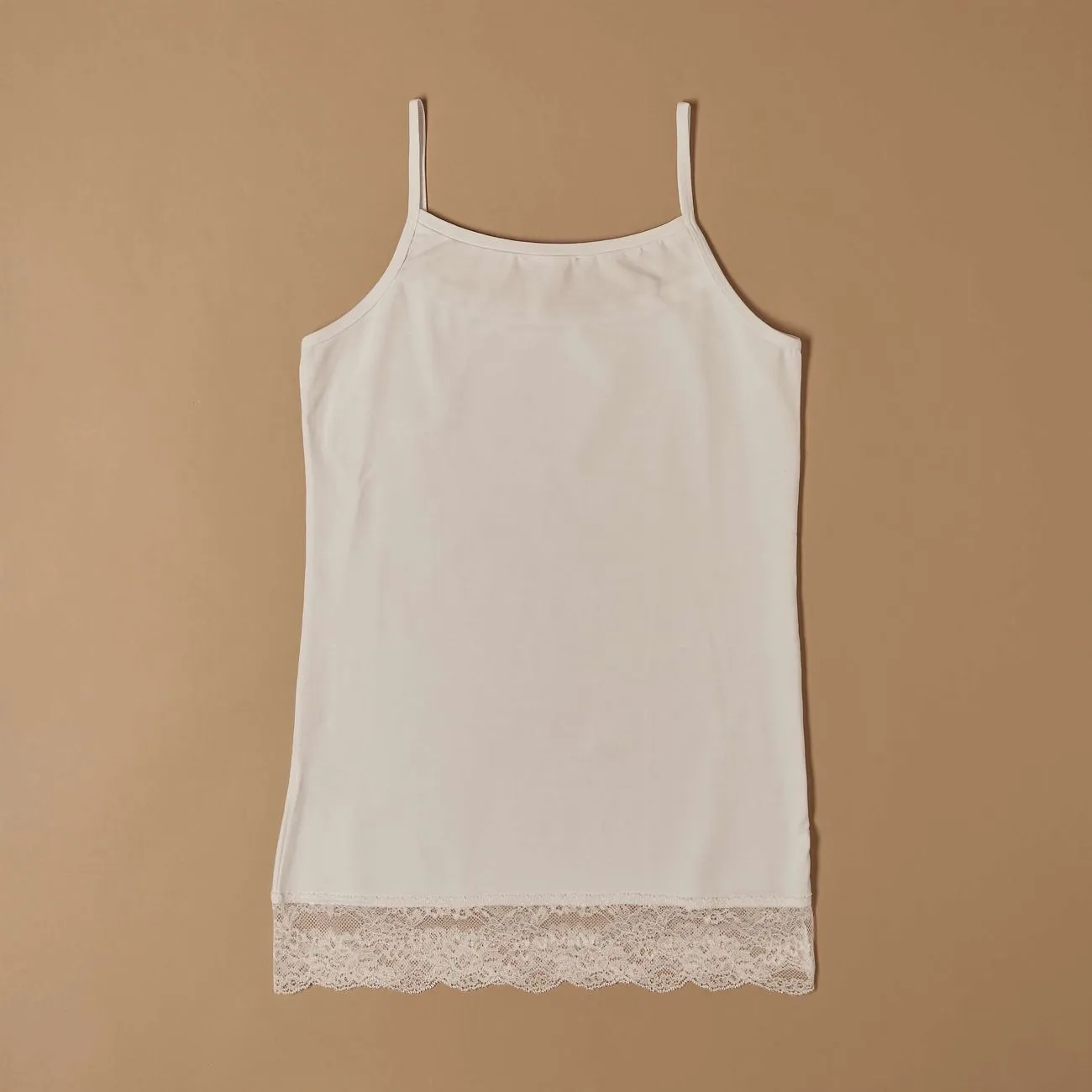 Jadea 4327 Top Cotone con Pizzo Beige Chiaro