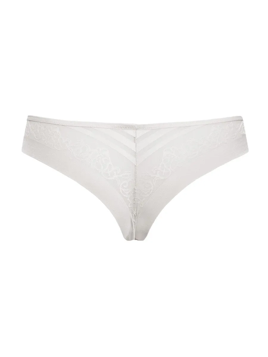 SièLei Flower 2507 slip brasiliana bianco microfibra