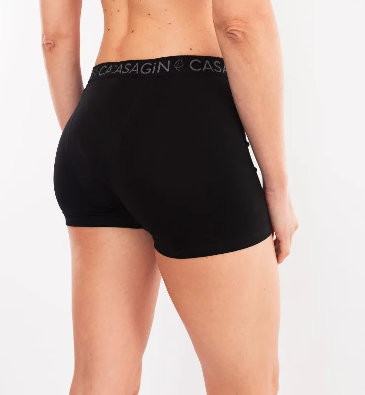 Casagin Notte e Giorno boxer mestruale cotone bio nero