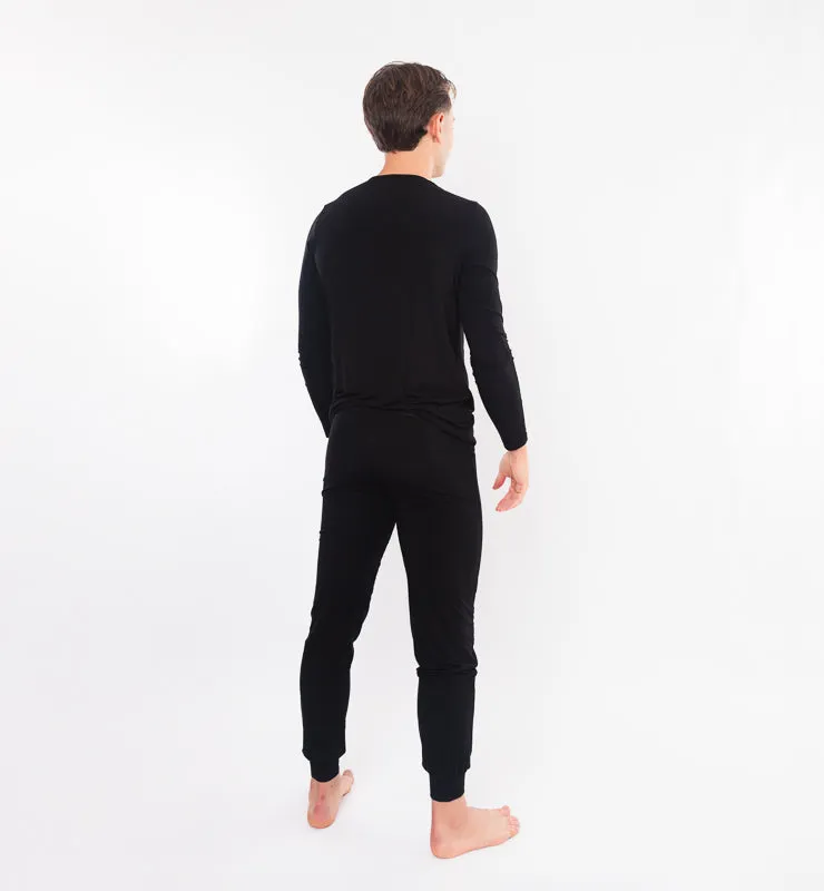 Casagin maglia uomo Tencel Modal nera traspirante