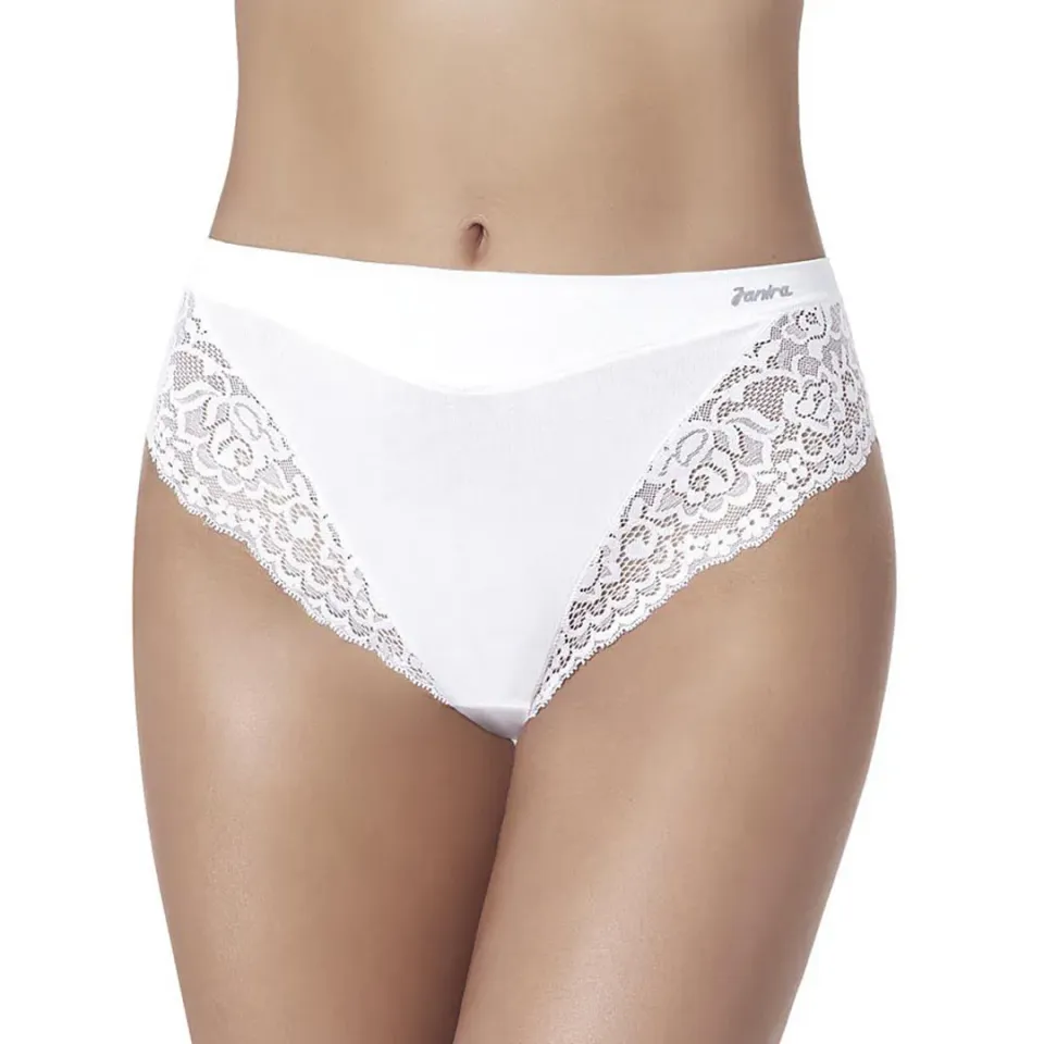 Janira Esencial Carey slip cotone con pizzo floreale