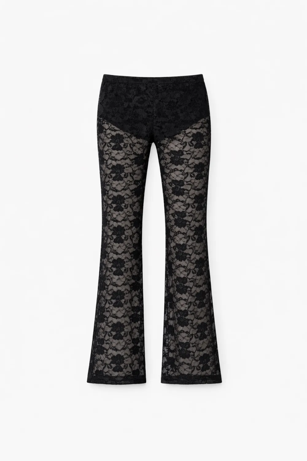 Rossoporpora Pantalone Donna Zampa Pizzo Nero coprente