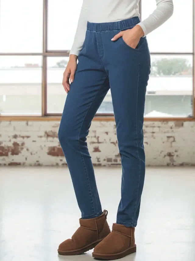 Si'èLei LG21 leggings jeans elasticizzato con tasche