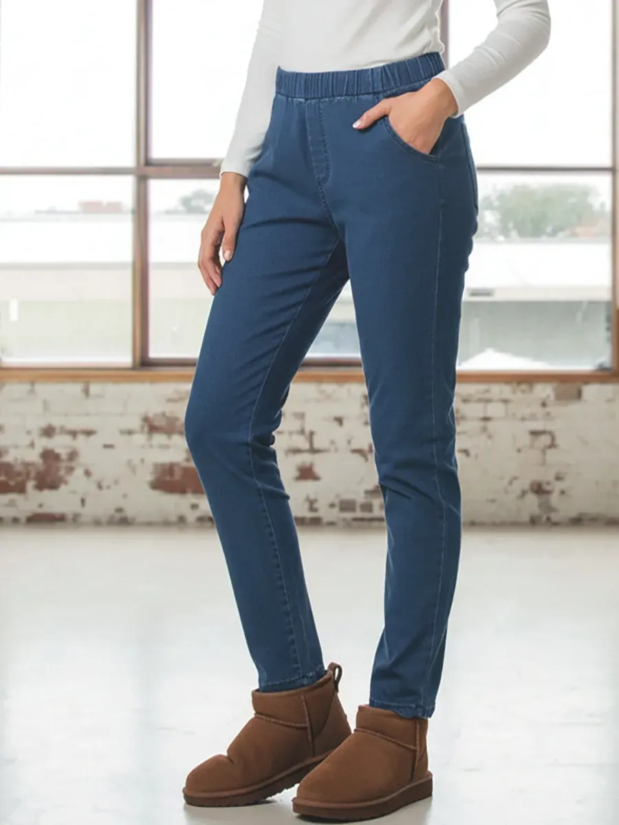 Si'èLei LG21 leggings jeans elasticizzato con tasche