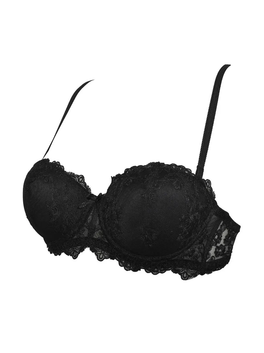 Si'èLei Glam 1948 reggiseno fascia nero coppe graduate