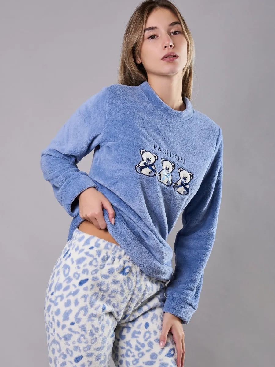 Si'èLei Trixy Soft TX42 pigiama coral azzurro