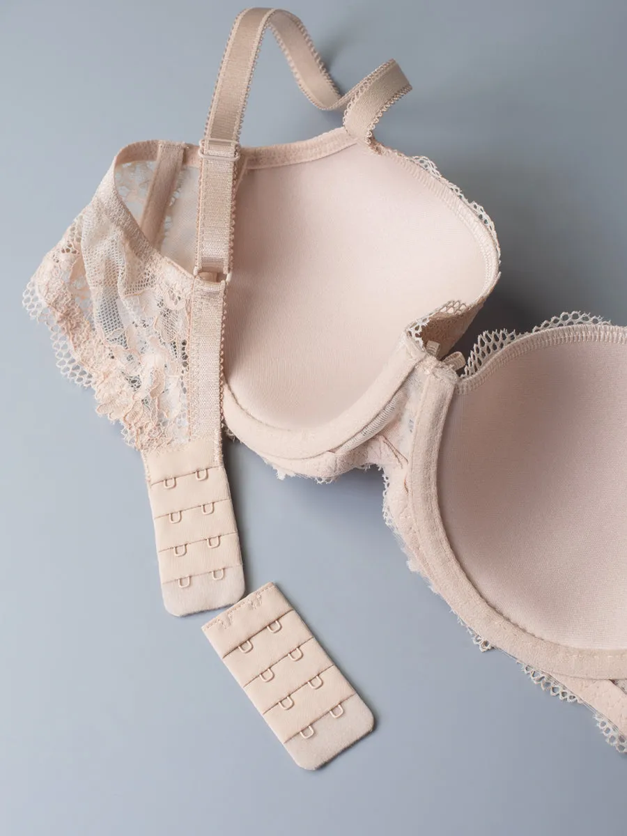 Si'èLei 2454 Reggiseno Imbottito Total Lace Cipria