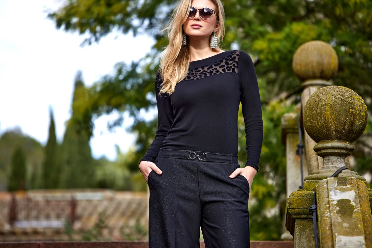 Janira Glam Taylor Palazzo pants palazzo nero