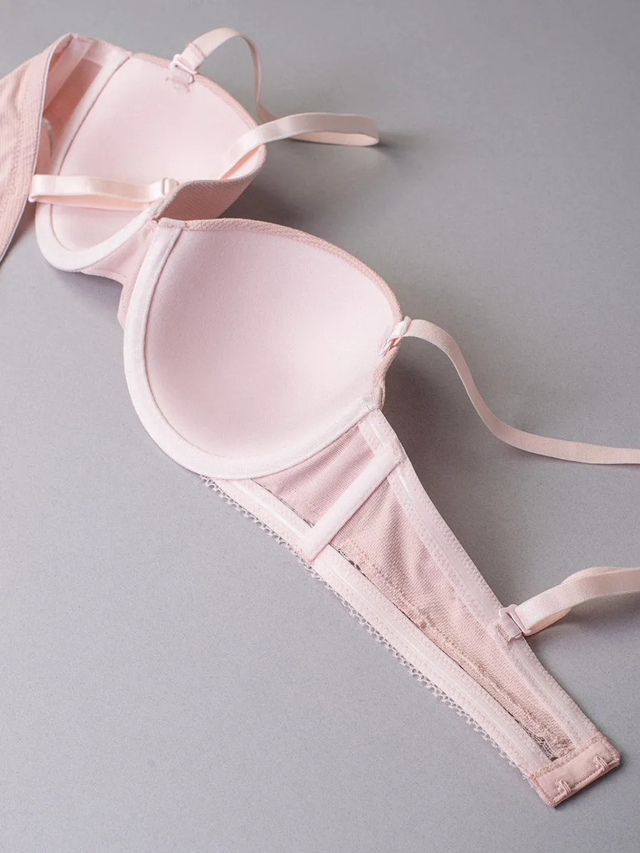 Si'èLei Darling 1880 reggiseno a fascia cipria jacquard