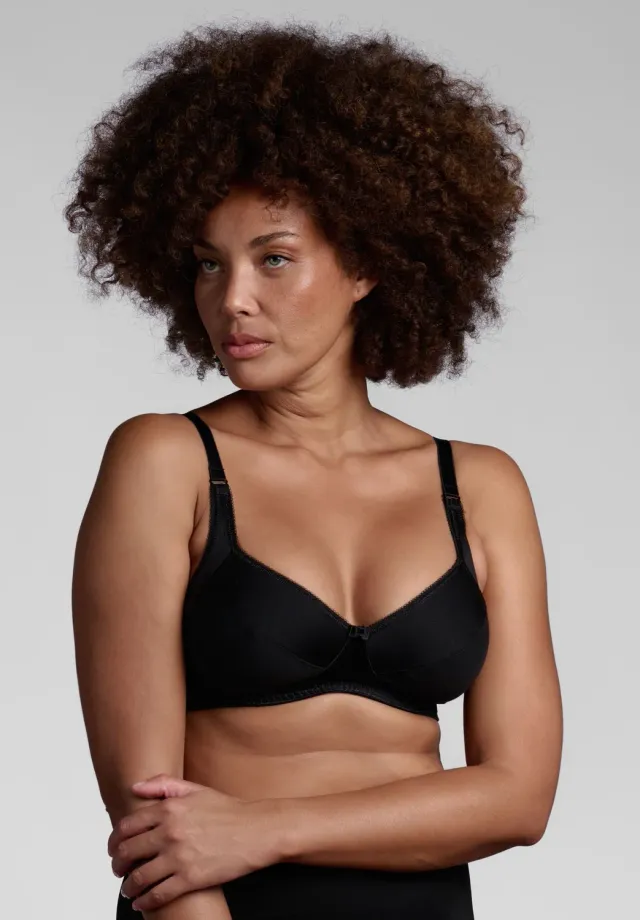 Lepel Cotone sulla Pelle 650 reggiseno nero senza ferretto