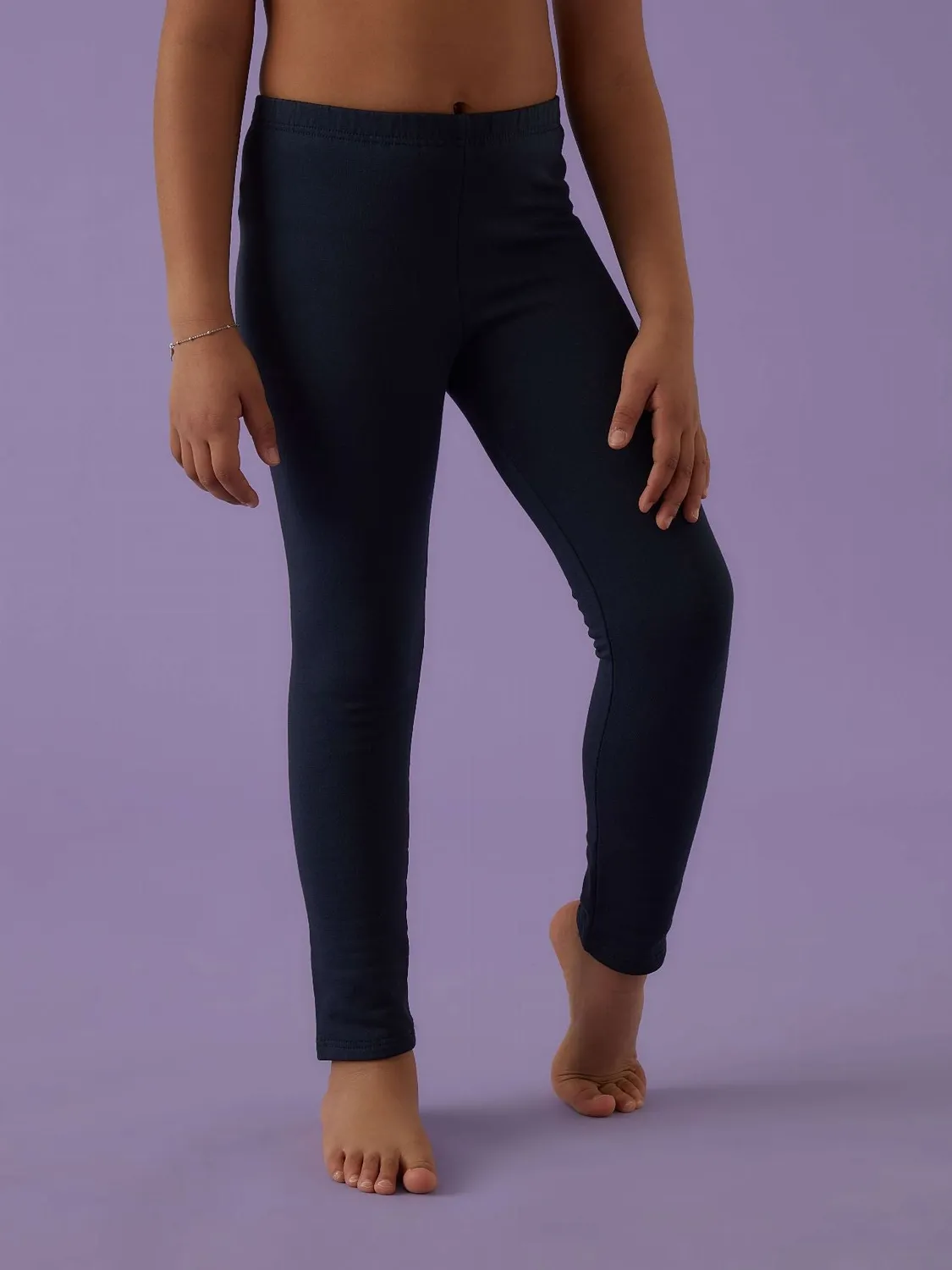 Jadea 342 Leggings Bambina Felpati Cotone Nero