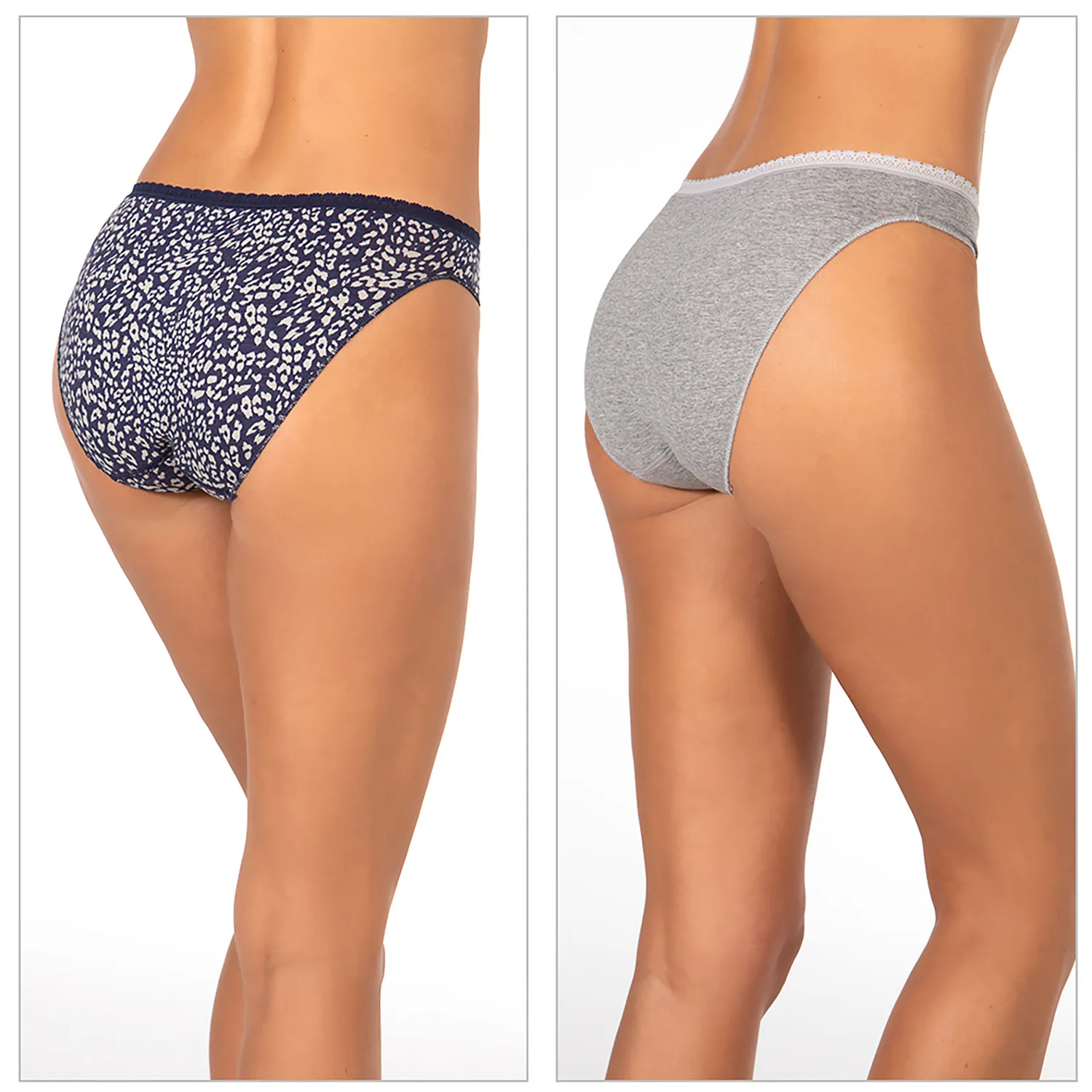 Janira Grey Leopard VI TR mini slip maculato 2 pezzi