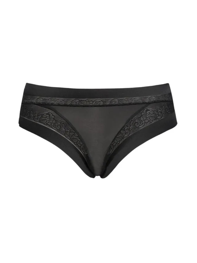Si'èLei Flower 2505 slip nero microfibra invisibile