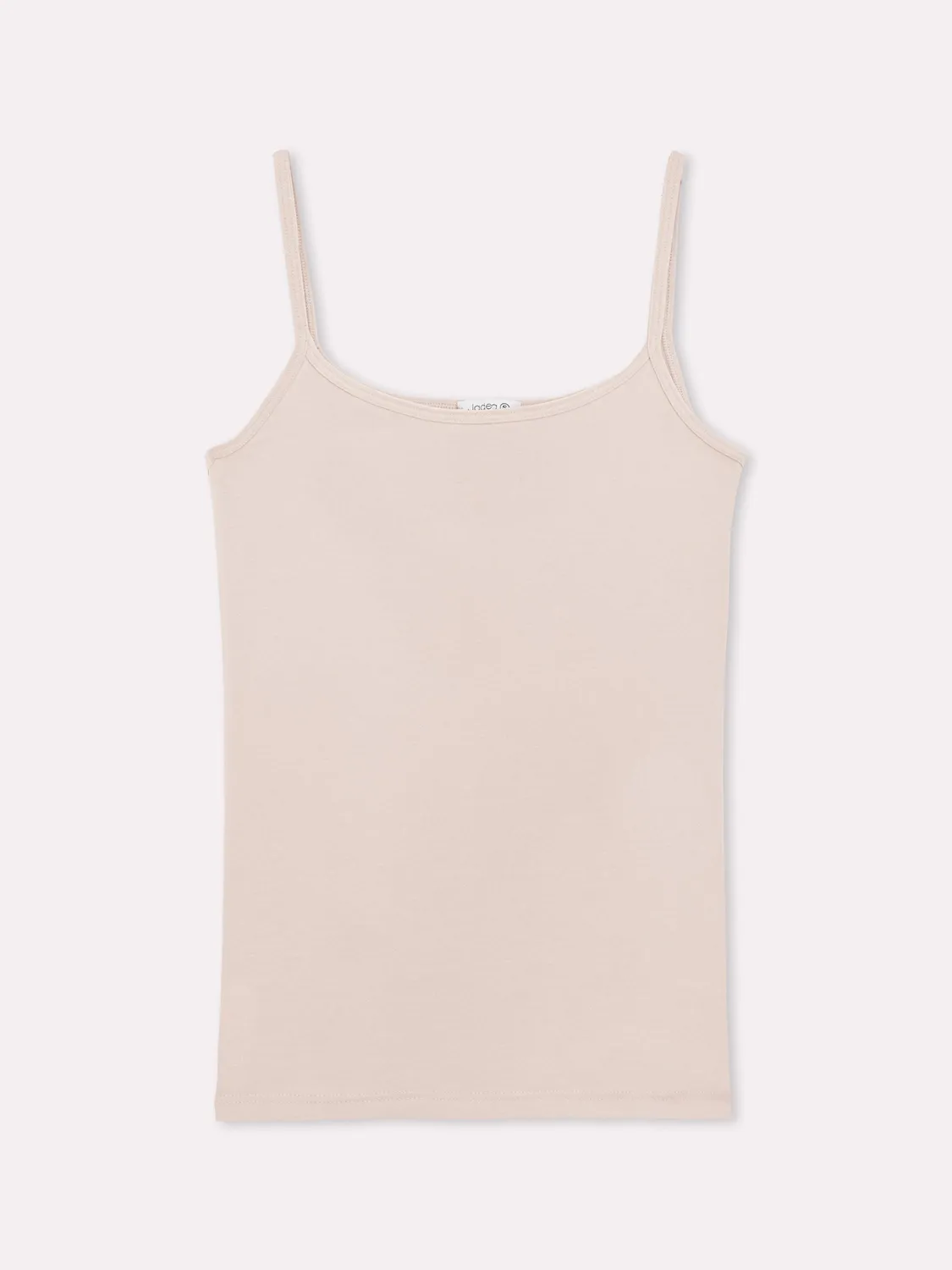 Jadea Basic 2005 top spalline sottili beige cotone