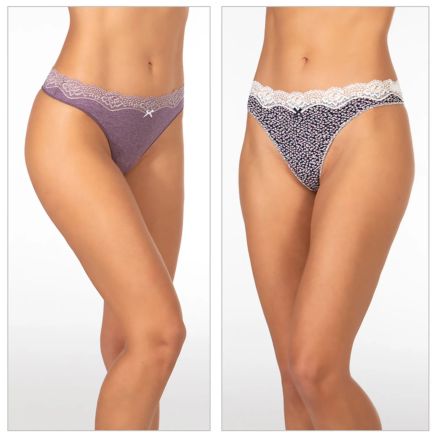 Janira Purple Flow Coq Tanga 2 pezzi microfibra