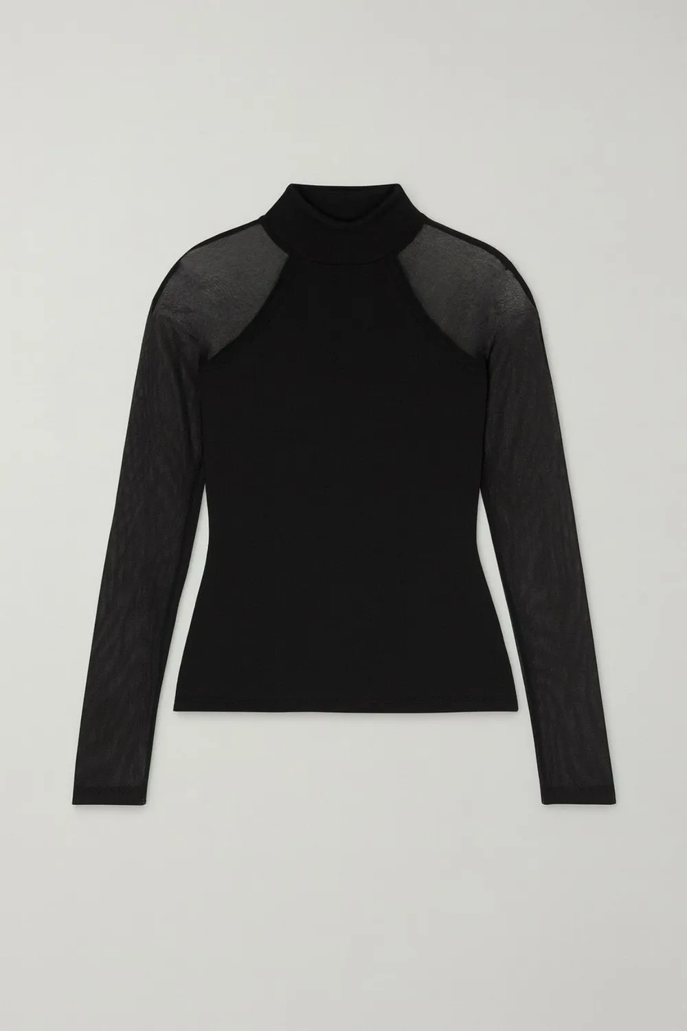 Rossoporpora Lupetto Cashmere Modal maniche tulle nero