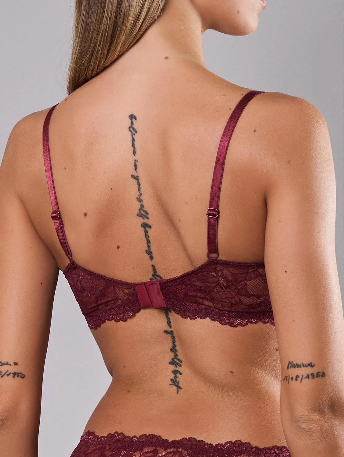 Si'èLei Only Lace 8032 reggiseno imbottito melograno pizzo