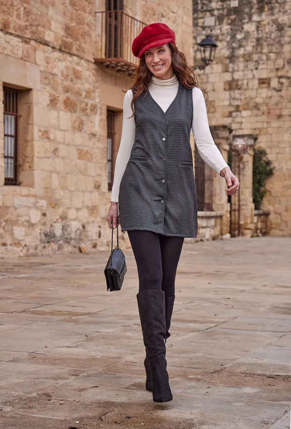Janira Glam Tweed canotta lunga calda