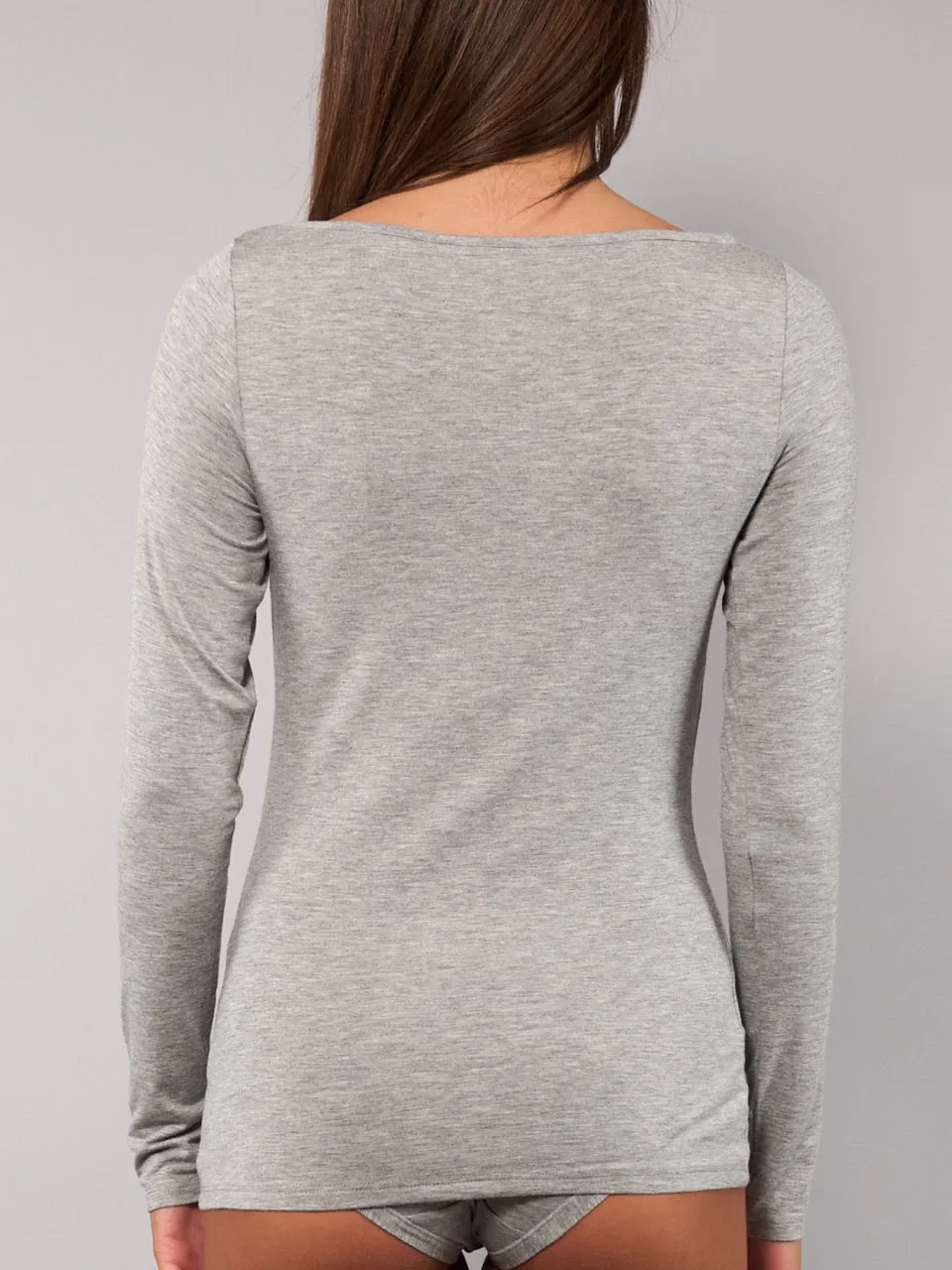 Si'èLei Today 6014 maglia manica lunga modal grigio melange