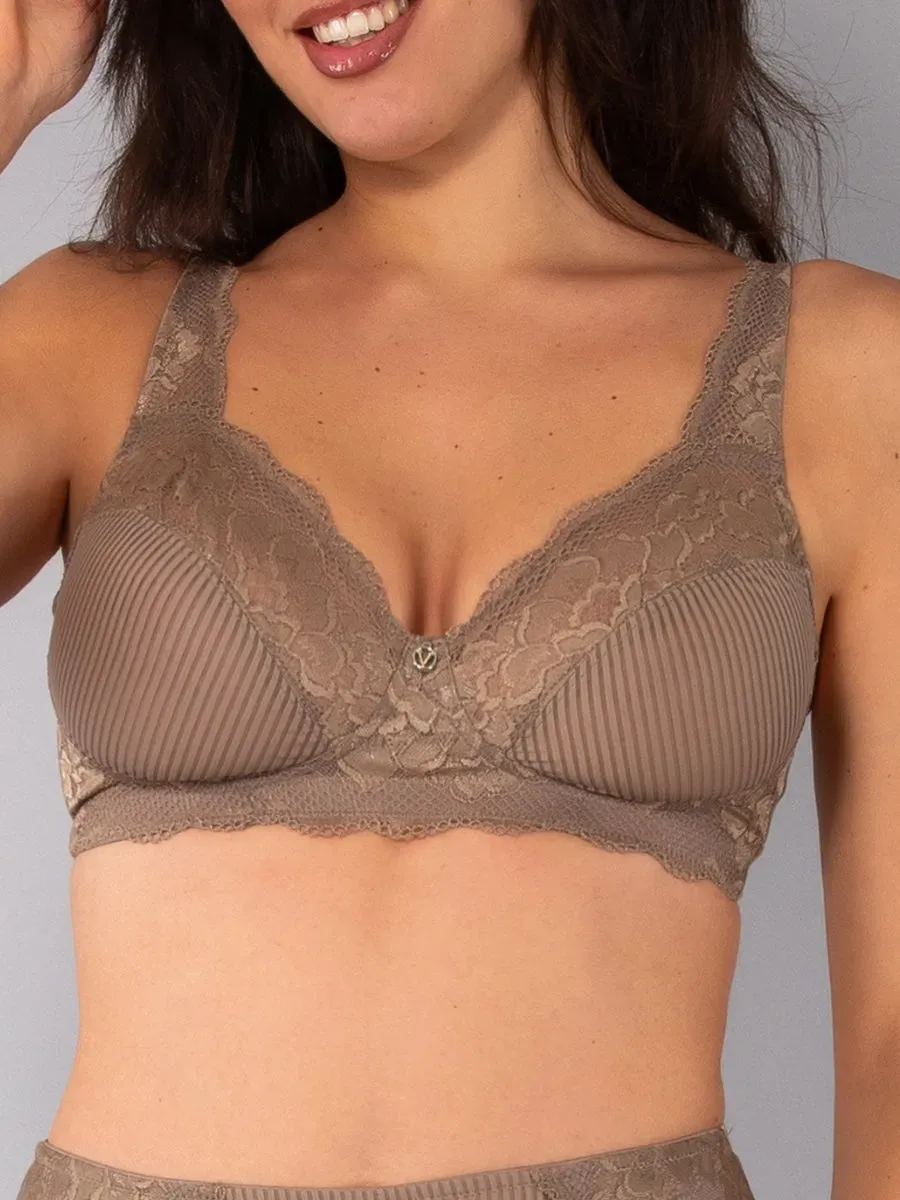 SièLei Armony AR10 reggiseno senza ferretto tabacco pizzo