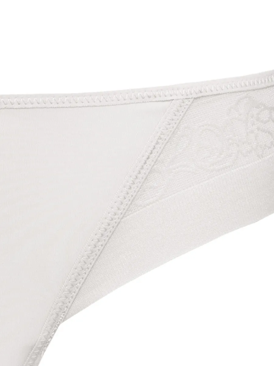 SièLei Flower 2507 slip brasiliana bianco microfibra